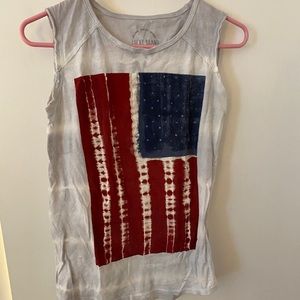 Lucky tie dye American sleeveless tank